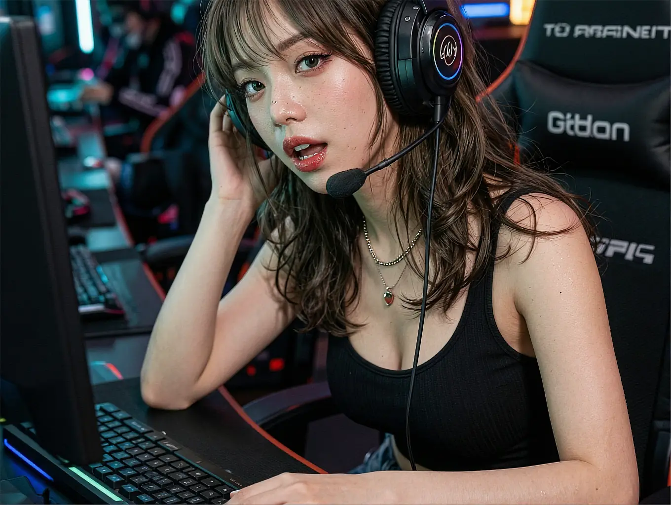 Custom NSFW pics generated on demand during an AI sexting thread